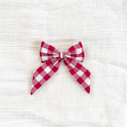 Sailor Bow - Red Gingham