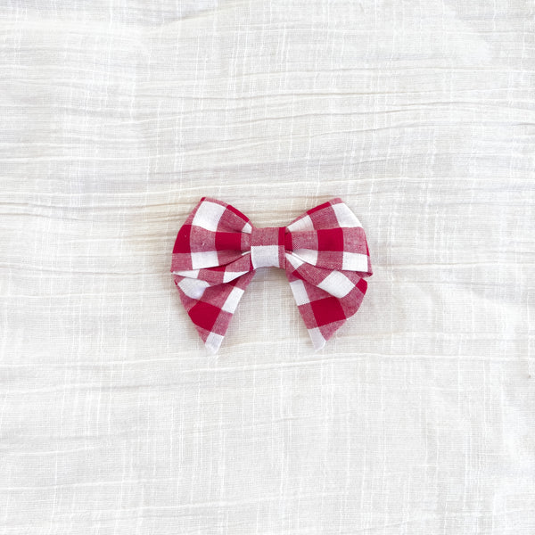 Tully Bow - Red Gingham