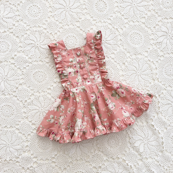 Size 4 Mini pinny dress only - vintage pink