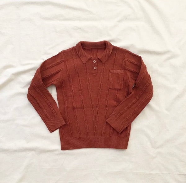 Knitted Jumper - Rusty Brown