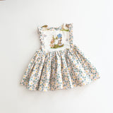 Size 3 Holly Hobbie Pinafore dress + hair clips
