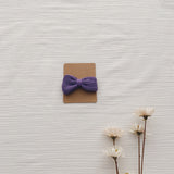 Knitted Hair Bows - Purple