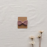 Knitted Hair Bows - Dusty Pink
