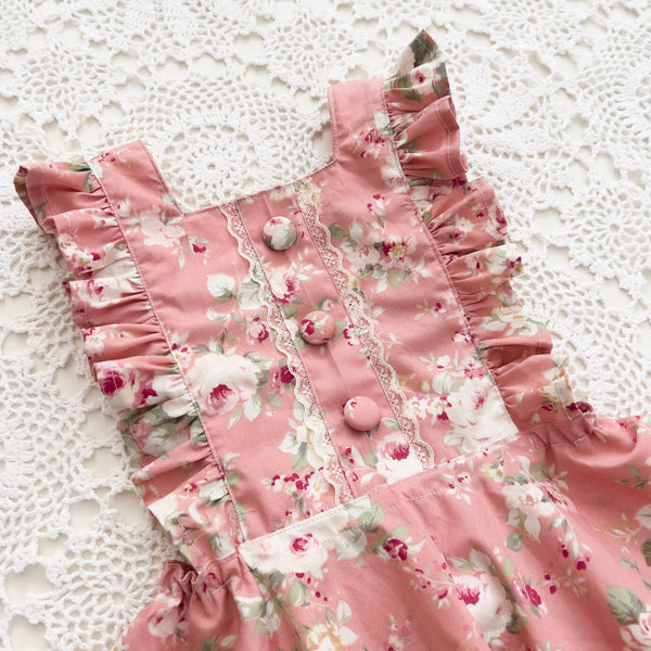 Size 5 Mini pinny dress only - vintage pink